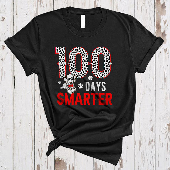 MacnyStore - 100 Days Smarter, Lovely 100th Day Of School Dalmatian Lover, Matching Boys Student Group T-Shirt
