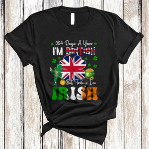MacnyStore - 364 Days British Today I'm Irish, Proud St. Patrick's Day Shamrock British Flag, Family Group T-Shirt