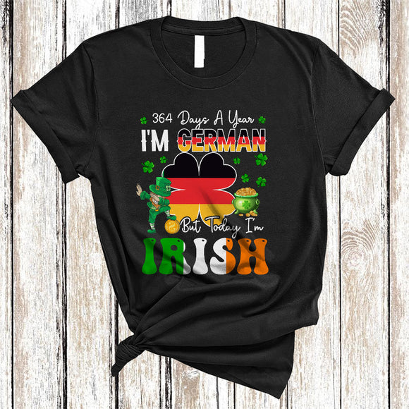 MacnyStore - 364 Days German Today I'm Irish, Proud St. Patrick's Day Shamrock German Flag, Family Group T-Shirt