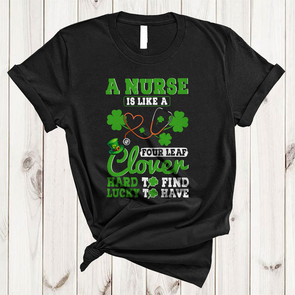 MacnyStore - A Nurse Is Like A Four Leaf Clover, Amazing St. Patrick's Day Lucky Shamrock, Family Group T-Shirt