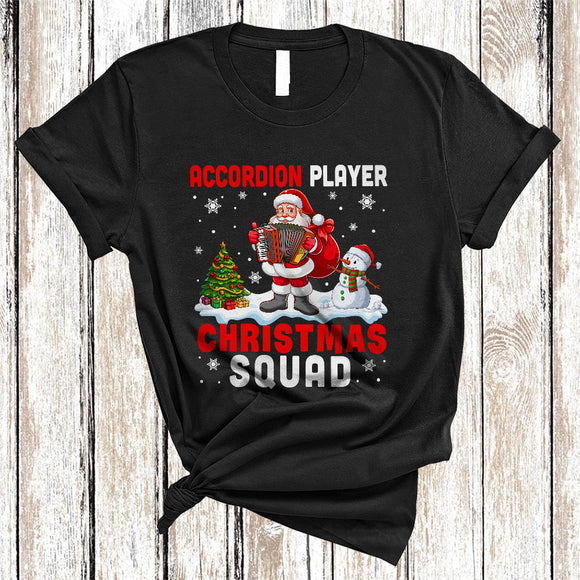 MacnyStore - Accordion Player Christmas Squad, Adorable Santa Accordion Lover, Pajamas Family X-mas Group T-Shirt