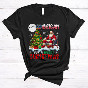 MacnyStore - American You A Merry Christmas, Wonderful Proud X-mas Santa, Christmas Tree Family Group T-Shirt