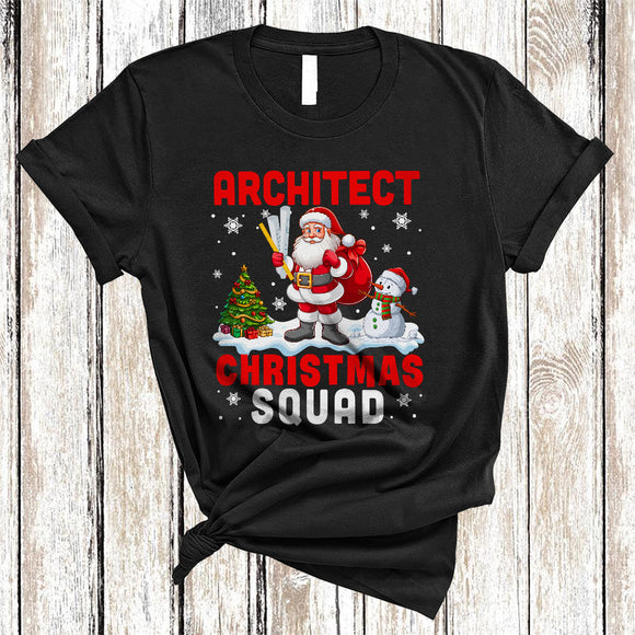 MacnyStore - Architect Christmas Squad, Adorable Santa Architect Lover, Pajamas Family X-mas Group T-Shirt