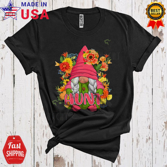 MacnyStore - Aunt Cool Happy Happy Mother's Day Matching Family Group Flowers Gnome Lover T-Shirt