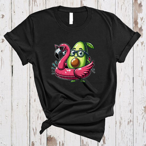MacnyStore - Avocado In A Flamingo Float, Adorable Flamingo Fruit Lover, Matching Vegan Group T-Shirt