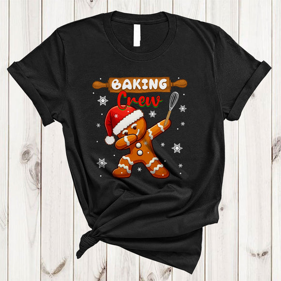 MacnyStore - Baking Crew, Cute Joyful X-mas Gingerbread Baking Lover, Christmas Cookie Baker Group T-Shirt