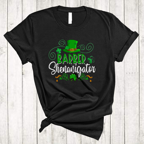 MacnyStore - Barber Shenanigator, Joyful St. Patrick's Day Shamrock Lucky, Matching Irish Family Group T-Shirt