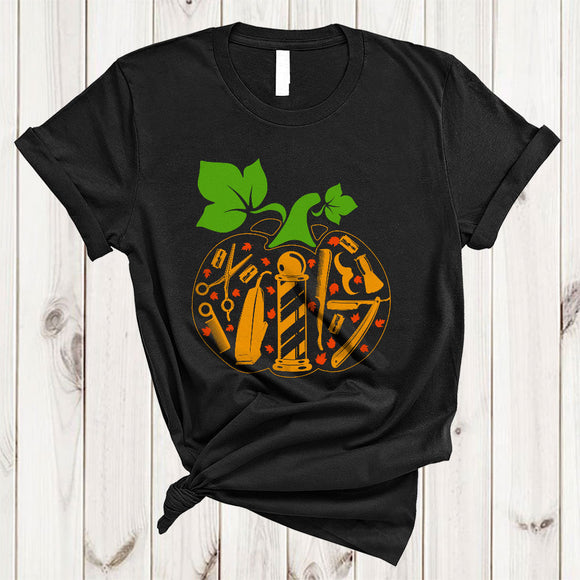MacnyStore - Barber Tools Pumpkin Shape, Lovely Barber Thanksgiving, Matching Fall Family Group T-Shirt