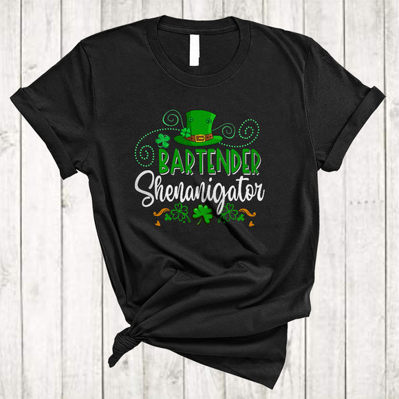 MacnyStore - Bartender Shenanigator, Joyful St. Patrick's Day Shamrock Lucky, Matching Irish Family Group T-Shirt