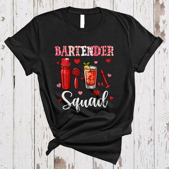 MacnyStore - Bartender Squad, Lovely Valentine's Day Bartender Tools, Valentine Hearts Matching Family Group T-Shirt