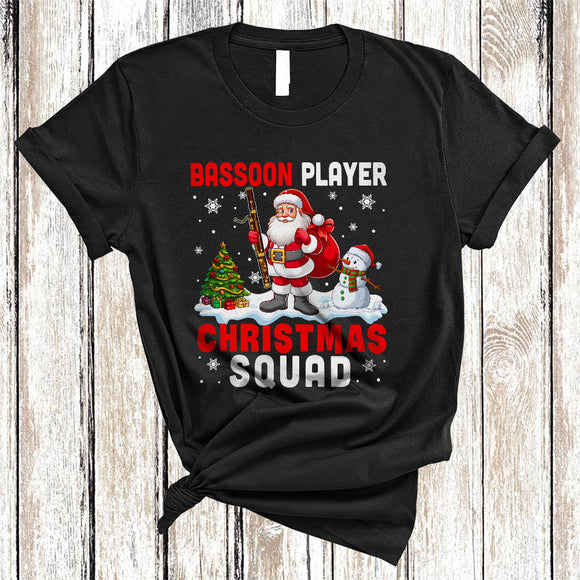 MacnyStore - Bassoon Player Christmas Squad, Adorable Santa Bassoon Lover, Pajamas Family X-mas Group T-Shirt