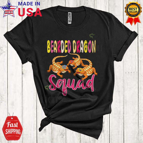 MacnyStore - Bearded Dragon Squad Funny Cute Three Bearded Dragons Wild Animal Zoo Keeper T-Shirt