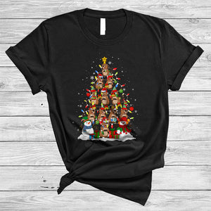 MacnyStore - Beaver Christmas Tree, Amazing Santa ELF Reindeer Beaver Animal Lover, Matching X-mas Group T-Shirt