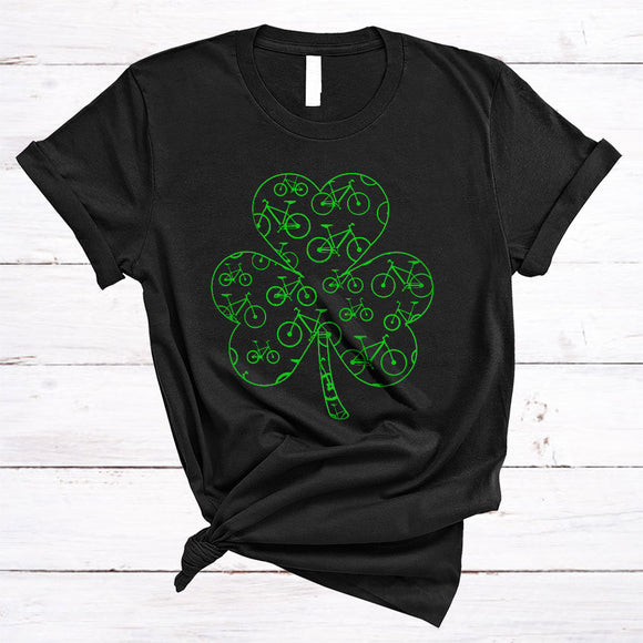 MacnyStore - Bicycle Inside Shamrock, Awesome St. Patrick's Day Lucky Shamrock, Irish Family Group T-Shirt
