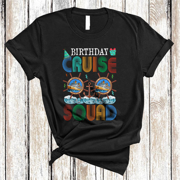 MacnyStore - Birthday Cruise Squad, Wonderful Birthday Cruise Ship Lover, Vintage Matching Family Group T-Shirt