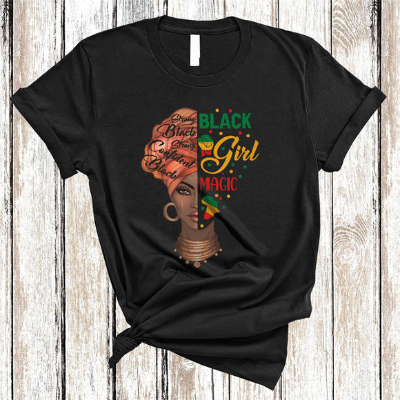 MacnyStore - Black Girl Magic, Amazing Black History Month Proud African American Women, Strong Hand T-Shirt