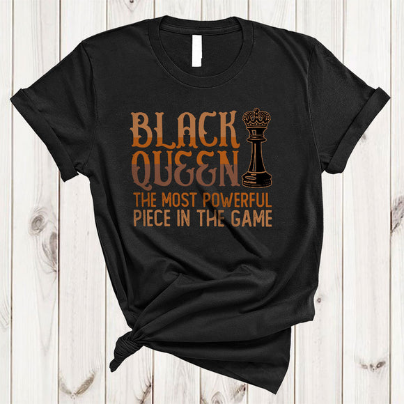MacnyStore - Black Queen Definition Powerful Piece In The Game, Cool Chess Player Women, African American Melanin T-Shirt