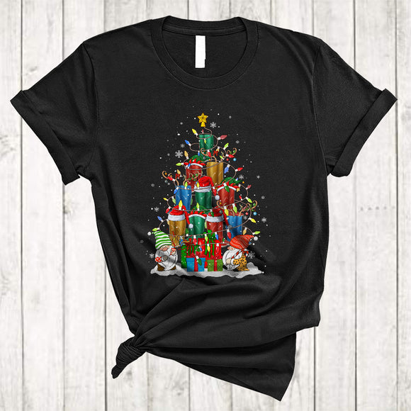 MacnyStore - Boot Christmas Tree, Colorful Cute X-mas Lights Boot Lover, Gnomes Snow Around T-Shirt