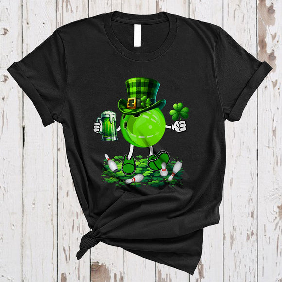 MacnyStore - Bowling Drinking Beer, Awesome St. Patrick's Day Bowling Sport Player Team, Drunker Group T-Shirt