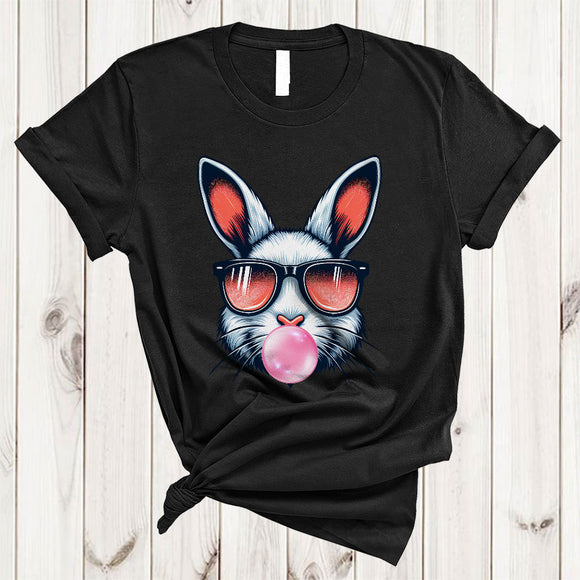 MacnyStore - Bunny Bubble Wearing Sunglasses, Adorable Easter Day Matching Bunny Lover, Family Group T-Shirt