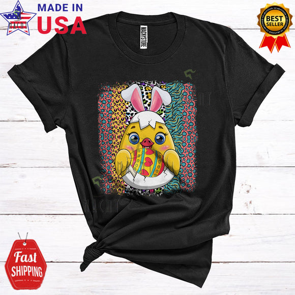 MacnyStore - Bunny Chick Easter Egg Funny Cute Easter Day Leopard Chick Matching Egg Hunting Lover T-Shirt