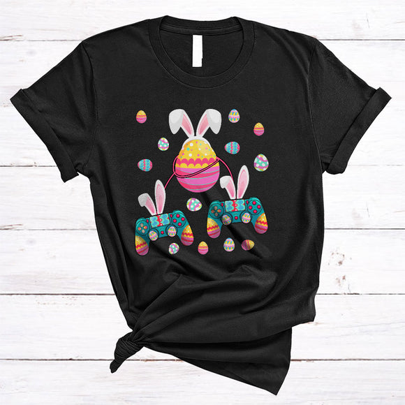 MacnyStore - Bunny Egg Game Controller, Lovely Easter Day Gaming Egg Hunt, Matching Gamer Group T-Shirt