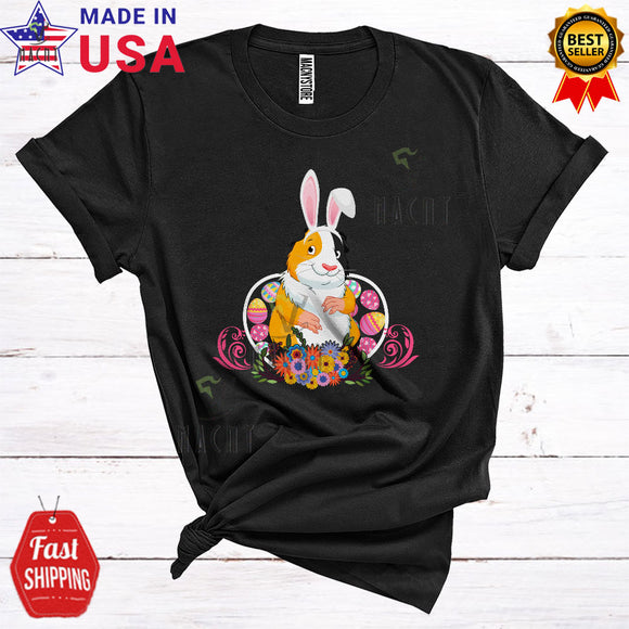 MacnyStore - Bunny Guinea Pig In Easter Egg Heart Shape Cute Cool Easter Day Animal Egg Hunt Family Group T-Shirt