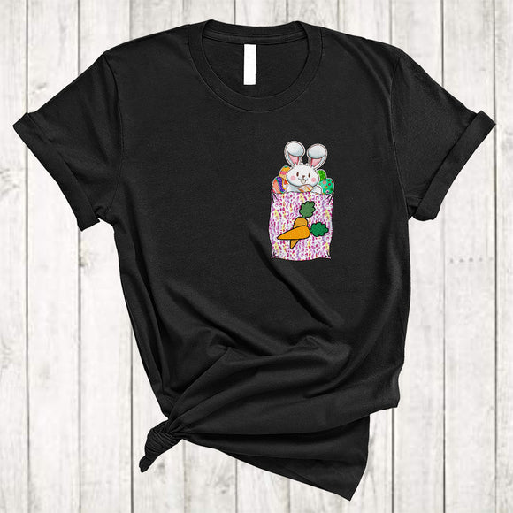MacnyStore - Bunny In Leopard Pocket, Lovely Easter Day Bunny Eggs Hunting, Matching Family Group T-Shirt