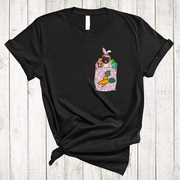 MacnyStore - Bunny Pug In Leopard Pocket, Lovely Easter Day Bunny Eggs Hunting, Matching Family Group T-Shirt