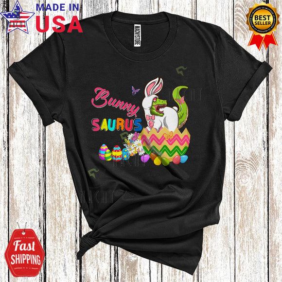 MacnyStore - Bunny Saurus Cute Happy Easter Day Bunny T-Rex Dinosaur In Easter Egg Matching Egg Hunt Group T-Shirt