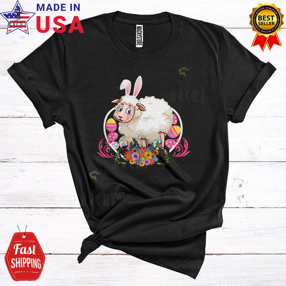 MacnyStore - Bunny Sheep In Easter Egg Heart Shape Cute Cool Easter Day Farmer Egg Hunt Family Group T-Shirt