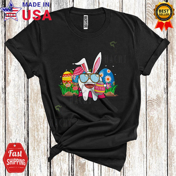 MacnyStore - Bunny Tooth Wearing Sunglasses Cute Cool Easter Day Eggs Tooth Dental Dentist Lover T-Shirt