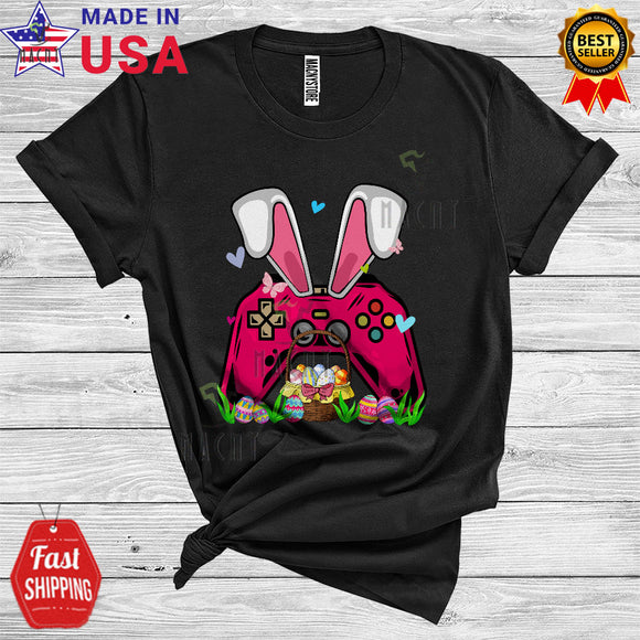 MacnyStore - Bunny Video Games Controller Cute Cool Easter Day Egg Basket Game Gamer Gaming Lover T-Shirt