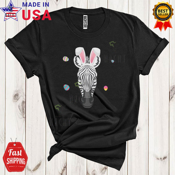 MacnyStore - Bunny Zebra Face Cute Cool Easter Day Egg Hunting Group Matching Zoo Wild Animal Lover T-Shirt