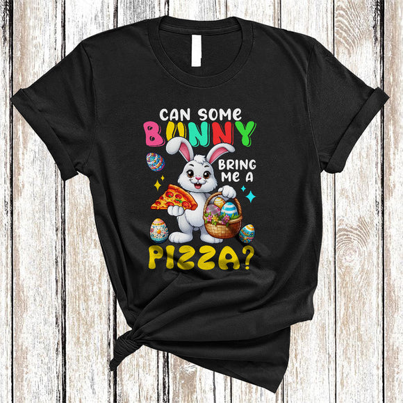 MacnyStore - Can Some Bunny Bring Me A Pizza, Humorous Easter Three Bunnies Eating Pizza, Egg Hunting T-Shirt