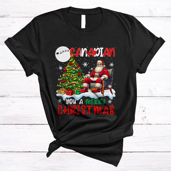 MacnyStore - Canadian You A Merry Christmas, Wonderful Proud X-mas Santa, Christmas Tree Family Group T-Shirt