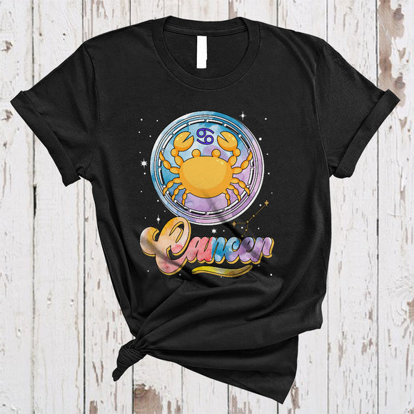 MacnyStore - Cancer, Colorful Zodiac Sign Birthday Crab Lover, Matching Women Girls Family Group T-Shirt