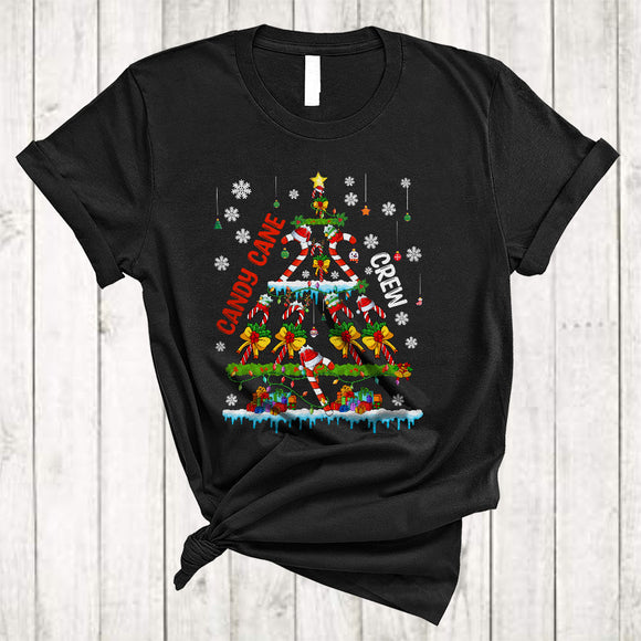 MacnyStore - Candy Cane Crew, Awesome Christmas Lights Tree Candy Canes, Matching X-mas Group T-Shirt