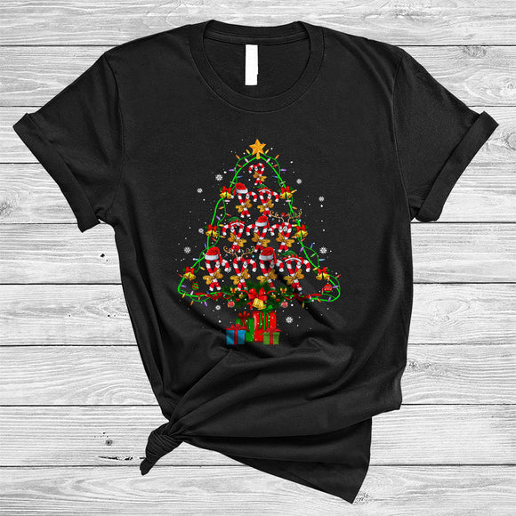 MacnyStore - Candy Canes Christmas Tree, Wonderful X-mas Lights Candy Canes Eating, Candy Nerd Lover T-Shirt