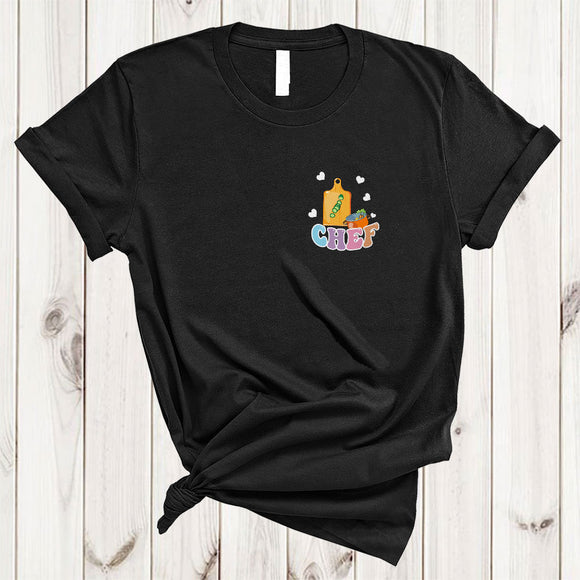 MacnyStore - Chef Tools In Pocket, Adorable Valentine Hearts, Matching Chef Family Group T-Shirt