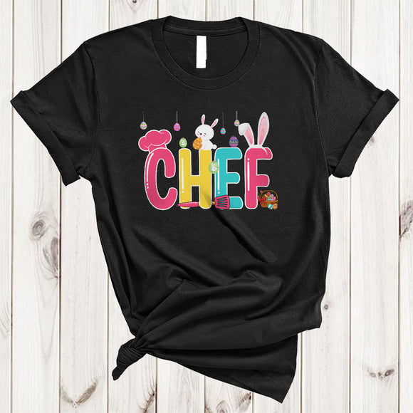 MacnyStore - Chef, Wonderful Easter Day Bunny Hunting Eggs Lover, Matching Girls Women Family Group T-Shirt