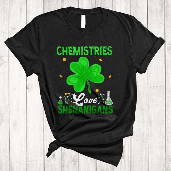 MacnyStore - Chemistries Love Shenanigans, Amazing St. Patrick's Day Irish Lucky Shamrock, Family Group T-Shirt