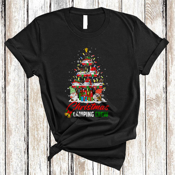 MacnyStore - Christmas Camping Crew, Amazing Cool Camping Equipment As X-mas Tree, Matching Group T-Shirt