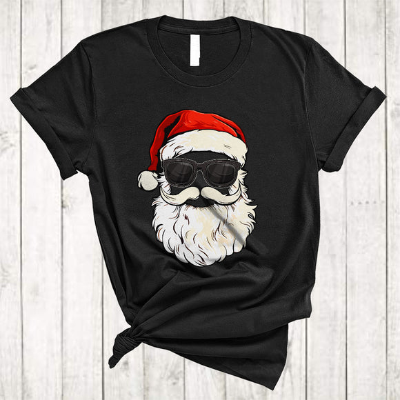 MacnyStore - Christmas Santa Face, Adorable Cool X-mas Snow Santa Face, Matching Pajama Family Group T-Shirt