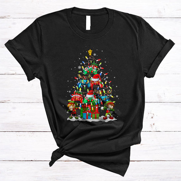 MacnyStore - Christmas Tree Game Controller, Colorful X-mas Lights Gamer Gaming, Dabbing ELF Lover T-Shirt