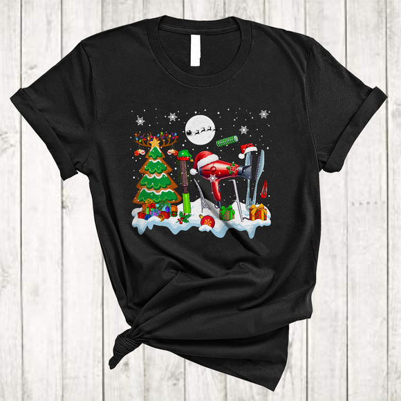 MacnyStore - Christmas Tree With Hair Stylist Tools, Wonderful X-mas Hair Stylist, Matching Family Group T-Shirt