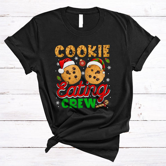 MacnyStore - Cookie Eating Crew, Adorable Christmas Santa Cookies, Baking Baker Cookies Family Group T-Shirt