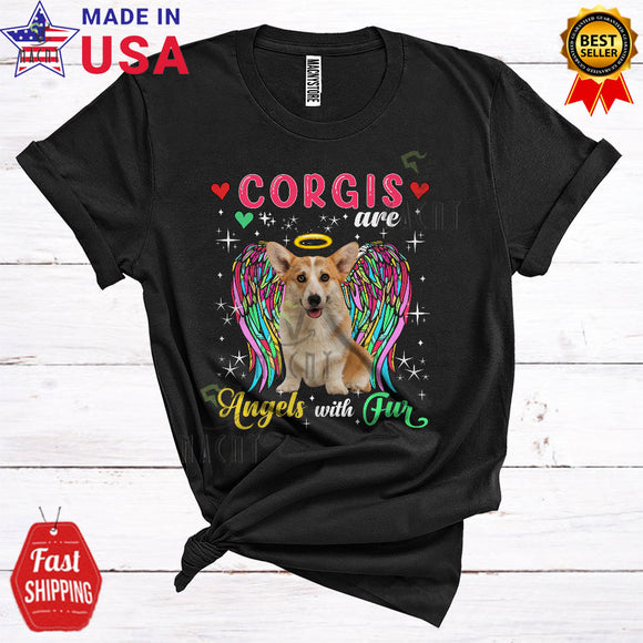 MacnyStore - Corgis Are Angels With Fur Cute Funny Dog With Angel Wings Matching Dog Owner Lover T-Shirt