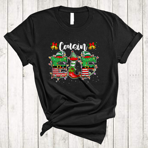MacnyStore - Cousin ELF, Fantastic Christmas Family Cousin ELF, Matching Pajamas Christmas Family Lover T-Shirt