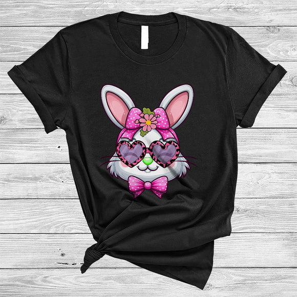 MacnyStore - Cute Bunny Face Wearing Leopard Sunglasses, Amazing Easter Day Bunny, Eggs Hunting Group T-Shirt